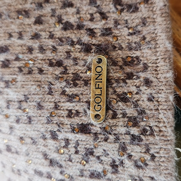 Golfing Taupe Colored w/Bling Angora Viscose Polyester Polyamide Knit Hat NWT - Picture 2 of 4